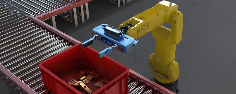 Rios packaging robot packing a box